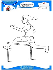 Çocuklar İçin Atletizm Boyama Sayfaları 
